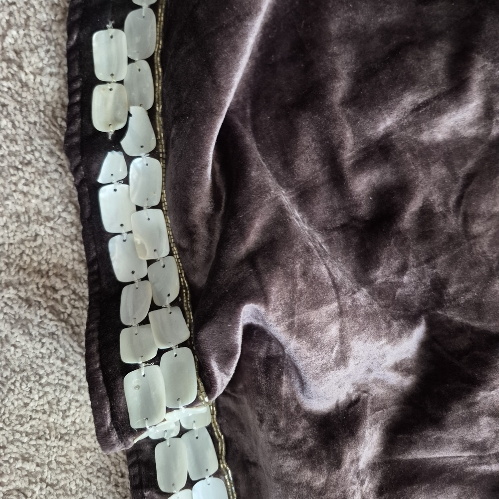 Elegant Brown Tree Skirt and Stocking Set - Picture 4 of 12